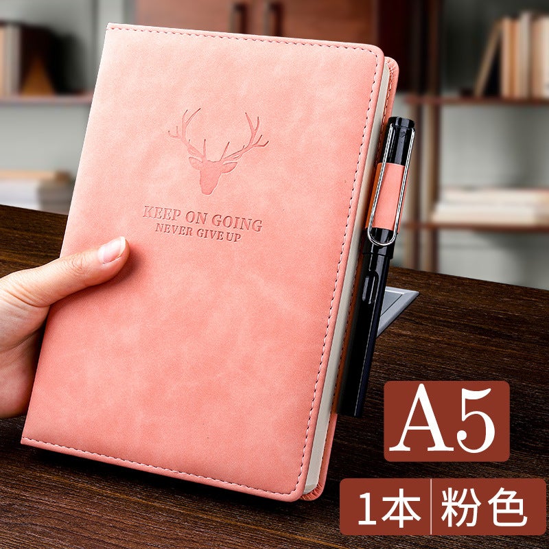 Generic Minimalist Thick Notebook for Students and Office Classic/Pink 1 book 360 pages 