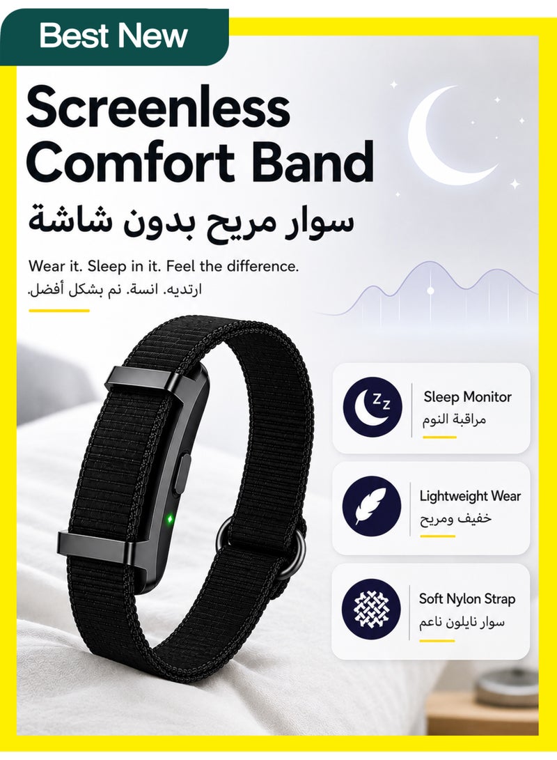 BASEMENT-1 Smart Bracelet,Smart Health Wristband for Man&Women,Wearable Activity & Fitness Tracker Band, 24H Sleep Tracker,Health Data Monitor, Multi-Sport Mode Smart Wristband with Free APP,Black - Image 1