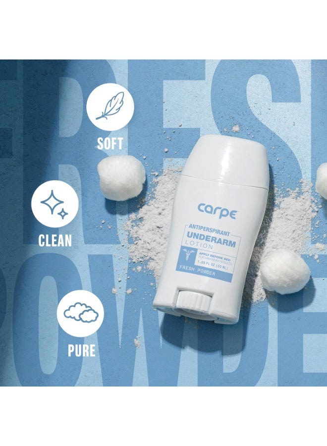 Carpe Carpe Deodorant and Antiperspirant for Women and Men, Clinical strength with Fresh Powder scent, Combat excessive sweating, Great for hyperhidrosis (Pack of 2) - Image 2