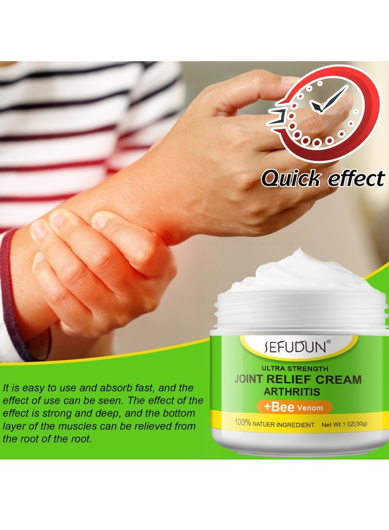 Sefudun كريم تخفيف آلام المفاصل كريم تخفيف آلام التهاب المفاصل القوي للغاية بسم النحل كريم تخفيف آلام المفاصل والعضلات كريم تخفيف آلام المفاصل وآلام العضلات وآلام العضلات كريم علاج المفاصل 30 جرام - Image 5