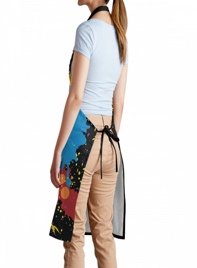 aportt Artist Apron with 2 Pockets Waterproof Painter Apron with Adjustable Neck for Painting Kitchen - Image 4