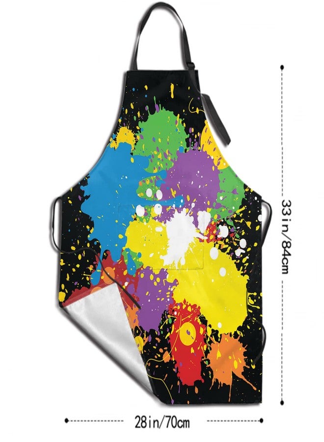aportt Artist Apron with 2 Pockets Waterproof Painter Apron with Adjustable Neck for Painting Kitchen - Image 5