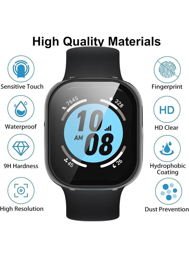 ChicVibe Case for Honor Watch 4 Smart Watch, PC Shell+Tempered Glass Integrated Design,Anti Fall and Scratch Resistant, High-Definition and Transparent, Honor Watch 4 cover, Black - Image 4