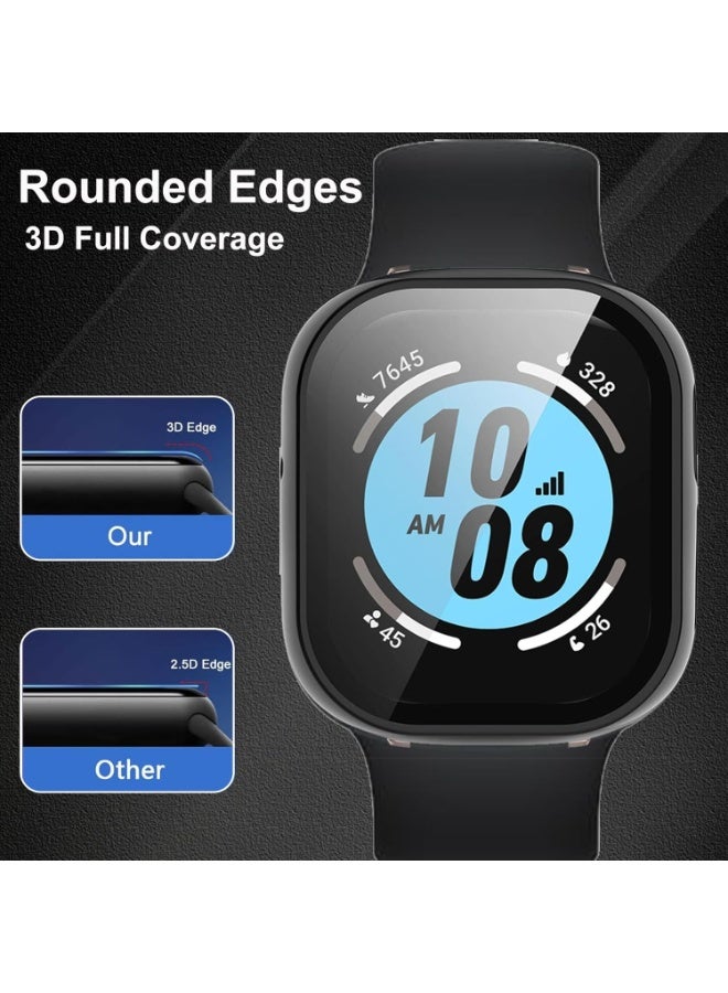 ChicVibe Case for Honor Watch 4 Smart Watch, PC Shell+Tempered Glass Integrated Design,Anti Fall and Scratch Resistant, High-Definition and Transparent, Honor Watch 4 cover, Black - Image 5