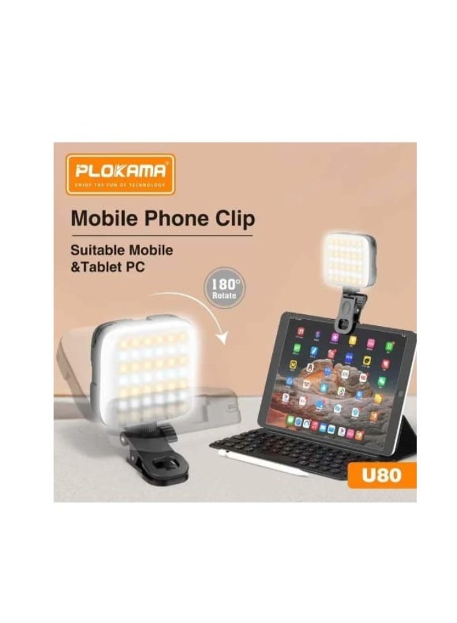 PLOKAMA Ring Light Selfie for Mobile Phone Rechargeable LED Camera Light for Video Shooting, Laptop Lamp for Video Conference (3 Levels White Light plokama - Image 4