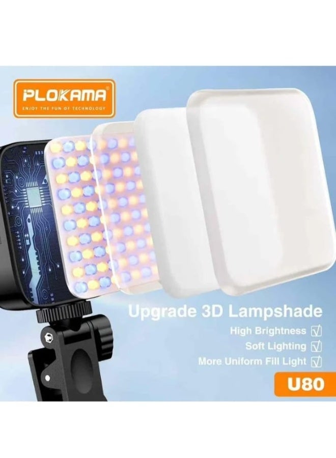 PLOKAMA Ring Light Selfie for Mobile Phone Rechargeable LED Camera Light for Video Shooting, Laptop Lamp for Video Conference (3 Levels White Light plokama - Image 3