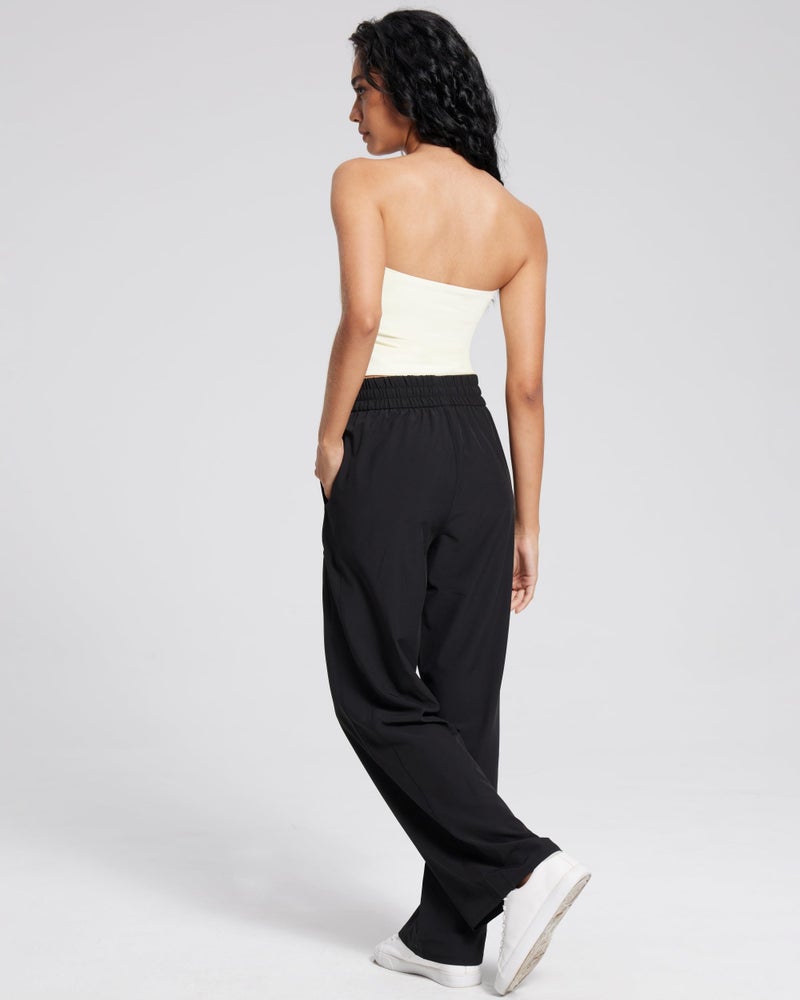 AJISAI Womens Double Lined Tube Tops Crop Going Out Tops Strapless Tank Summer Top 2026 Cream XS - Image 2