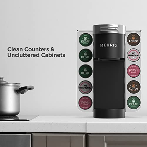 GALVANOX Acrylic K-Cup Holder for Single Serve Keurig Machines - Easy Pod Access Organizer for K Cups - Space Saving Modern Display, Holds 10 Pods (K-Mini/Plus/K Slim Coffee Maker and more) - Image 4