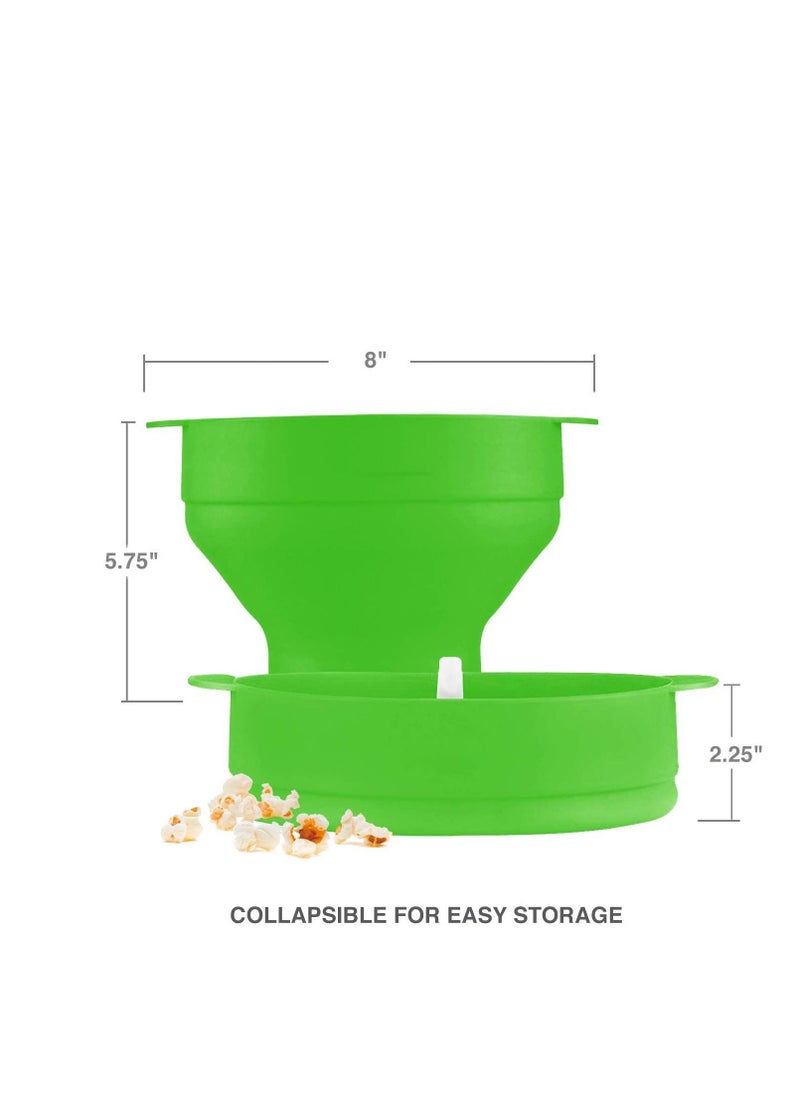 SYOSI - Silicone Microwave Popcorn Popper with Lid for Home Microwave Popcorn Makers with Handles Collapsible Popcorn Bowl - Image 1