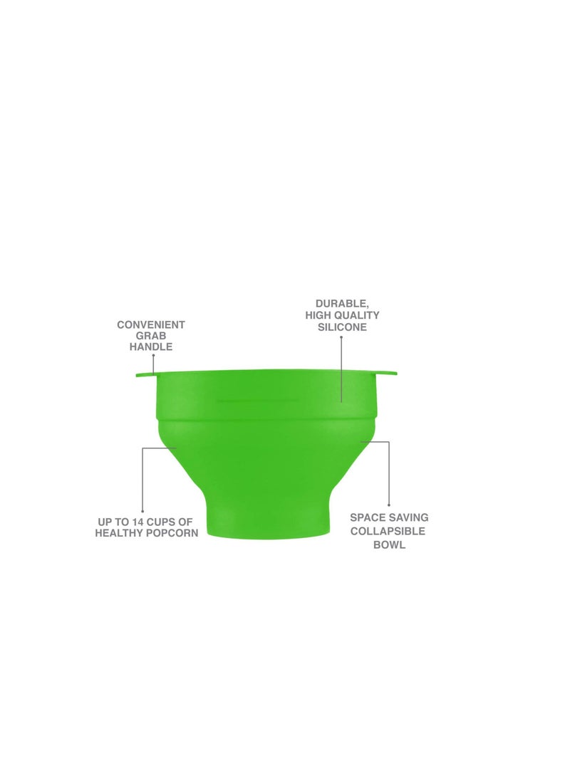 SYOSI Silicone Microwave Popcorn Popper with Lid for Home Microwave Popcorn Makers with Handles Collapsible Popcorn Bowl  - Image 5