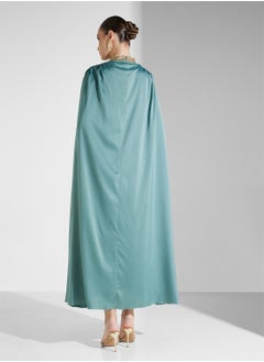 hayas closet Cape Sleeve Belted Dress  - Image 2