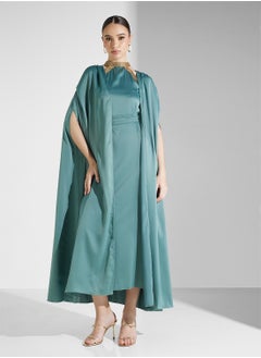 hayas closet Cape Sleeve Belted Dress  - Image 5