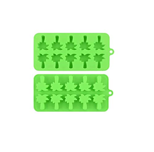 FRECI 2pcs 10 Cavity Palm Tree Silicone Mold Cake Mould Chocolate Candy Cupcake Mould Jelly Baking Mould Mold Ice Cube Tray - Image 4