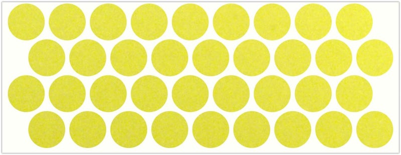 LiteMark Reflective Lemon Yellow 1 Inch Circle Sticker Decals for Helmets, Bicycles, Strollers, Wheelchairs and More - Pack of 36 - Image 1