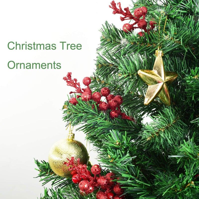 Lvydec 16pcs Christmas Glitter Berries Stems Clearance, 7.8" Artificial Christmas Picks for Christmas Tree Ornaments, DIY Xmas Wreath, Crafts, Holiday and Home Decor (Red) - Image 3