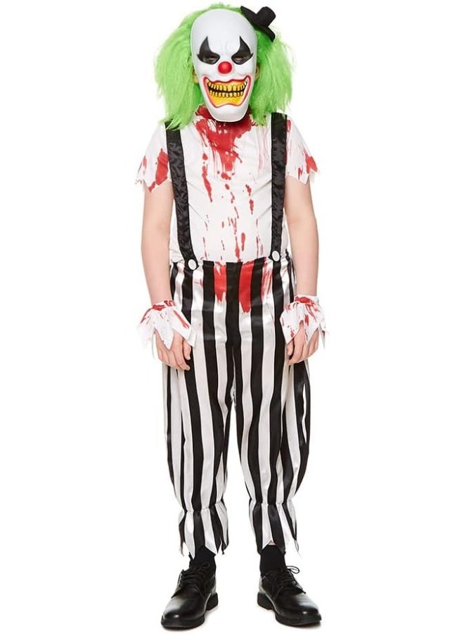 Scary Evil Clown Kids Costume-84554-S-3-4Y-Multicolour