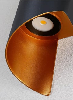 YATAI LIGHTING Modern LED Wall Light, 13W Black and Gold Curve Design, Waterproof and Dust-Proof, 3000K Warm Light, 10CM Width x 28CM Height, Ideal for Outdoor Spaces, Entryways, and Patios  - Image 3