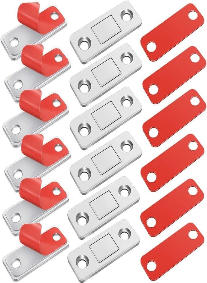 Boniry Cabinet Door Magnets Self Adhesive | Cabinet Magnetic Catch with Strong Adhesive & Screws, Door Magnets to Hold Door Furniture Safety Latches for Kitchen Cupboard Closet & Sliding Door (8) - Image 1