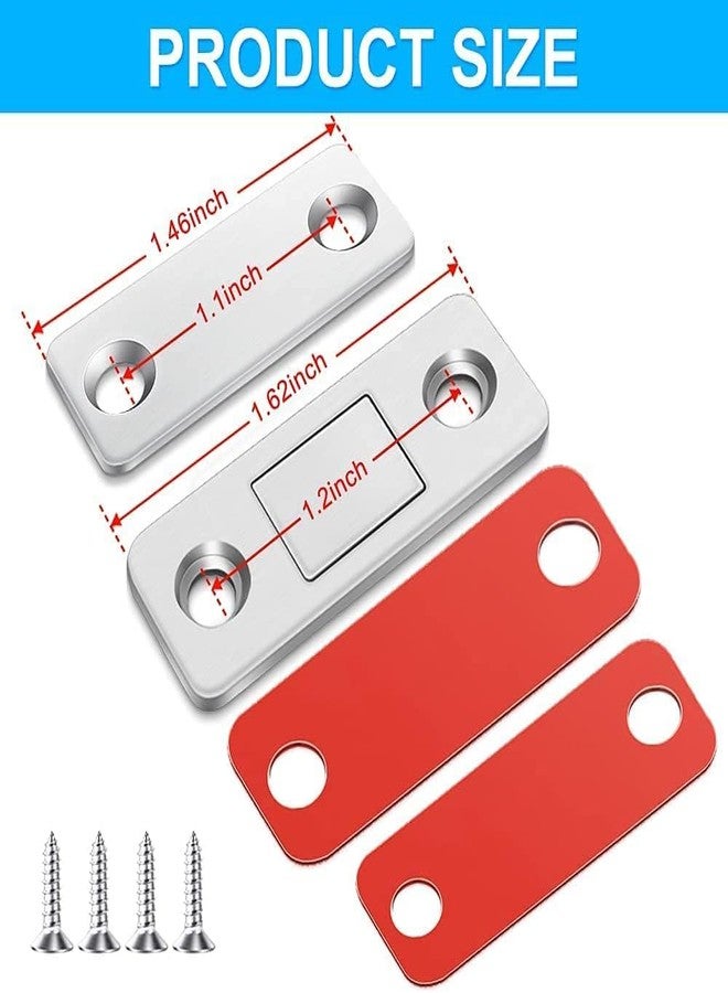 Boniry Cabinet Door Magnets Self Adhesive | Cabinet Magnetic Catch with Strong Adhesive & Screws, Door Magnets to Hold Door Furniture Safety Latches for Kitchen Cupboard Closet & Sliding Door (8) - Image 2