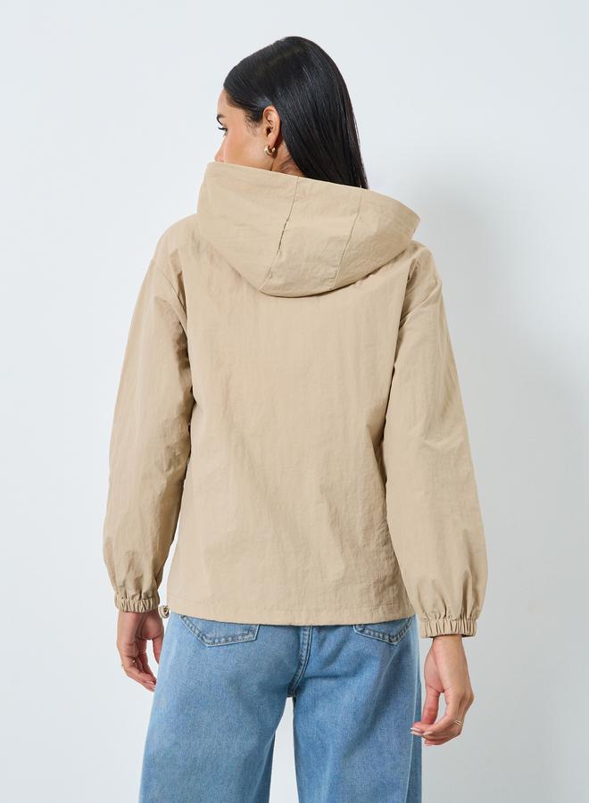 ستايلي جاكيت مقاوم للرياح بتفاصيل سحاب - Image 5