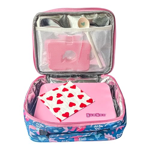 Yumbox Prêt Stainless Steel Leakproof Bento Lunch Box, Sandwich Friendly, Food Safe, Compact, Lightweight, Perfect for Kids Lunch, Adult Lunch, Portion Control and Food Prep (Versailles Pink) - Image 5