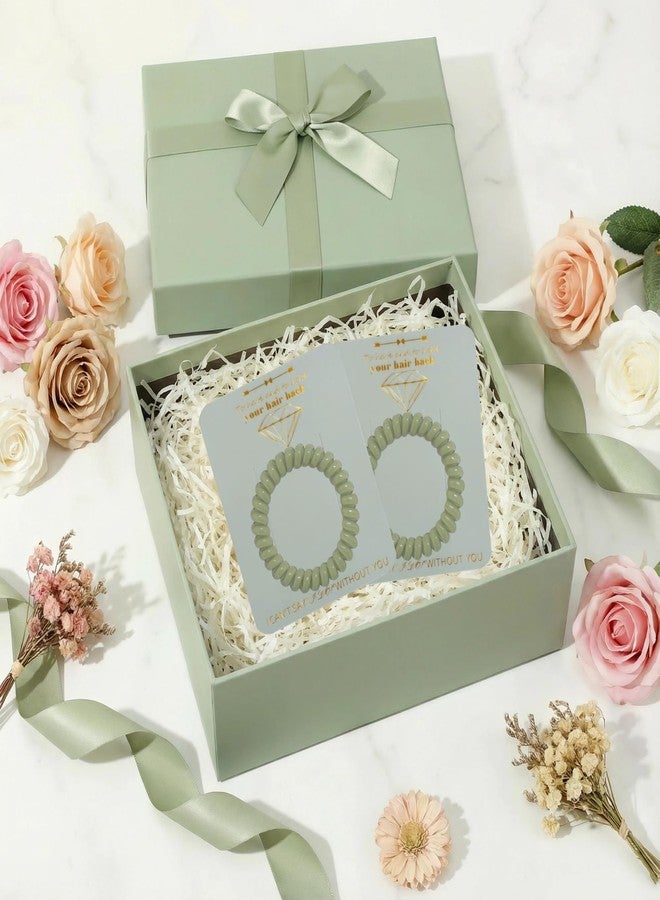 Cctvrtv Bridesmaid Proposal Gifts Set of 8 Spiral Hair Ties with Proposal Card Hair Ties No Damage, Creaseless Ponytail Holders for Thick & Thin Hair Phone Cord Coils Ideal Gifts for Women - Image 2