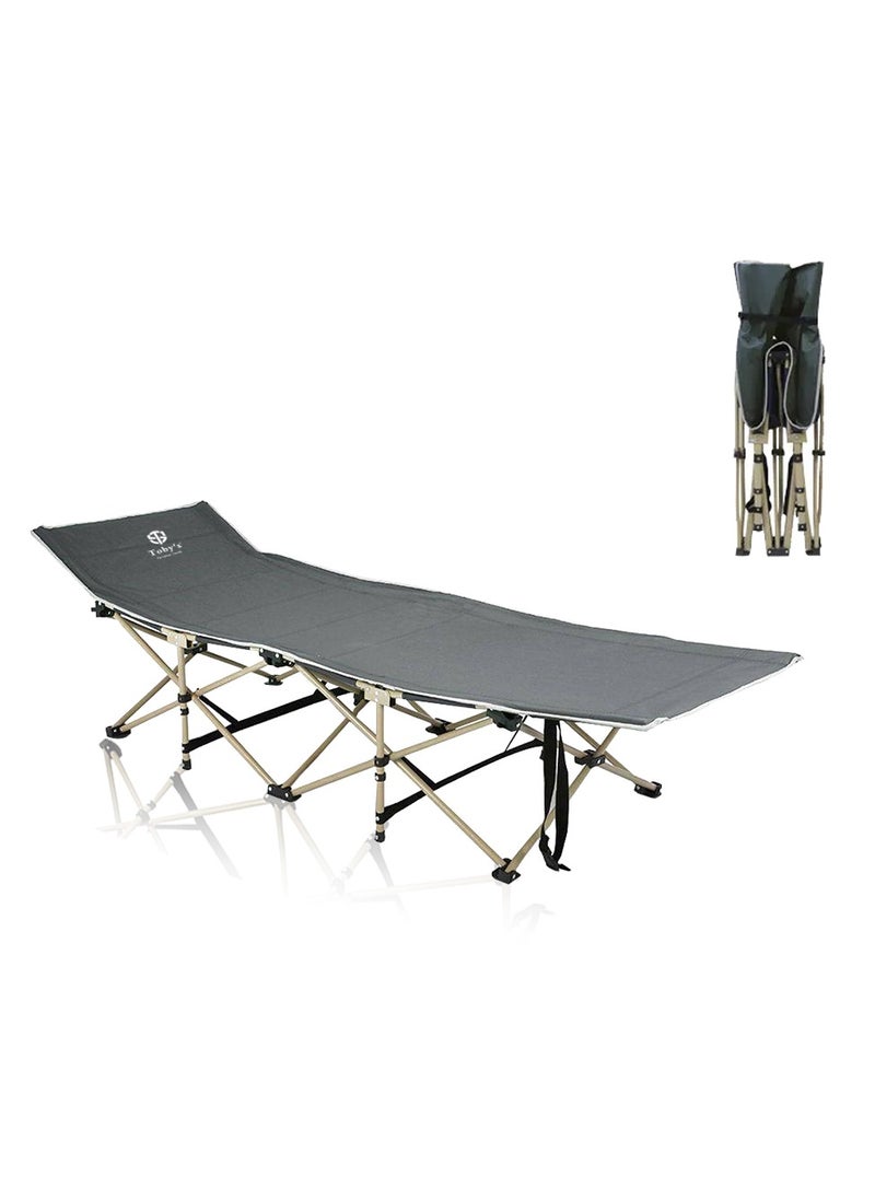 Toby's - Tobys New Folding Camping Bed for Adults Ten Leg Beach Bed with Cushion and Maximum Load 150 kg / 330 lbs Ideal for Office Home Beach Party Camping - Image 1