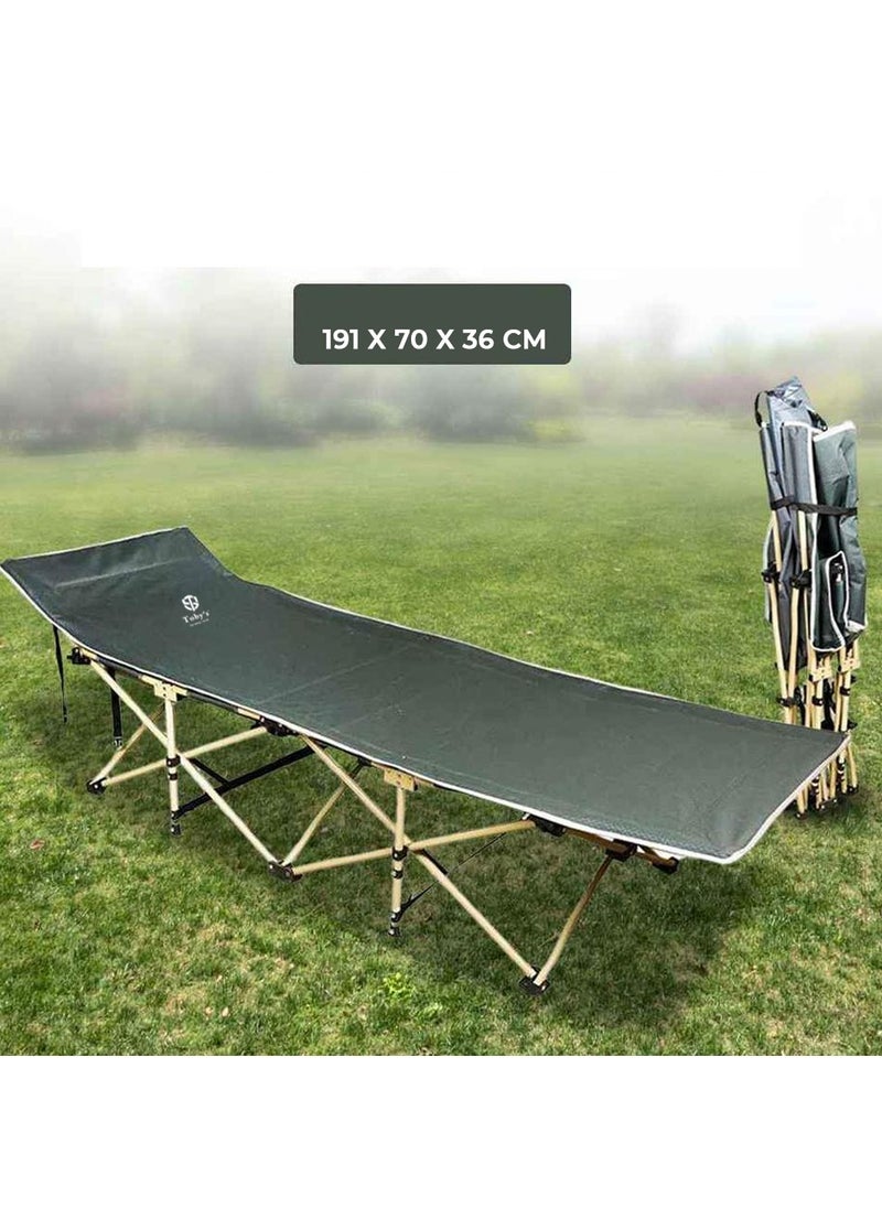 Toby's - Tobys New Folding Camping Bed for Adults Ten Leg Beach Bed with Cushion and Maximum Load 150 kg / 330 lbs Ideal for Office Home Beach Party Camping - Image 1