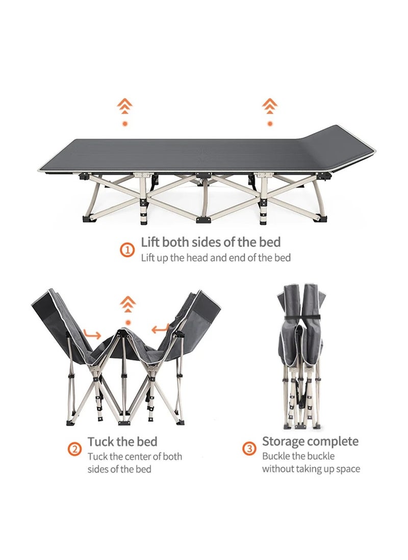 Toby's - Tobys New Folding Camping Bed for Adults Ten Leg Beach Bed with Cushion and Maximum Load 150 kg / 330 lbs Ideal for Office Home Beach Party Camping - Image 1
