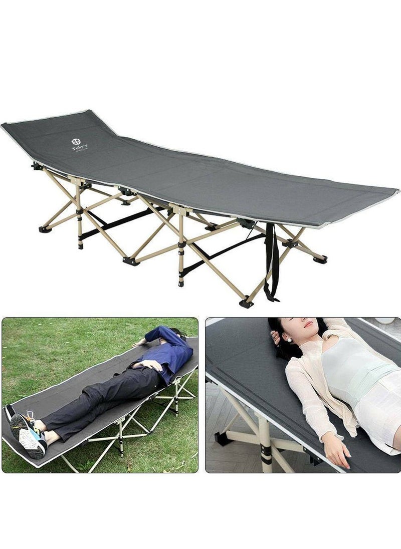 Toby's - Tobys New Folding Camping Bed for Adults Ten Leg Beach Bed with Cushion and Maximum Load 150 kg / 330 lbs Ideal for Office Home Beach Party Camping - Image 1