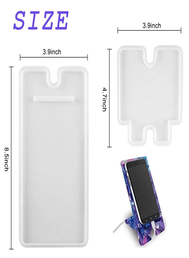 N.C Hsxxf Silicone Resin Phone Stand Mold - Epoxy Casting Moulds for DIY Portable Craft Cell Phone/Tablet PC Bracket (1 Set) - Image 2