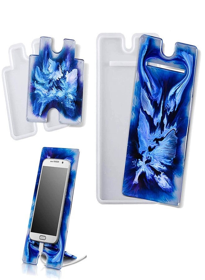 N.C Hsxxf Silicone Resin Phone Stand Mold - Epoxy Casting Moulds for DIY Portable Craft Cell Phone/Tablet PC Bracket (1 Set) - Image 1