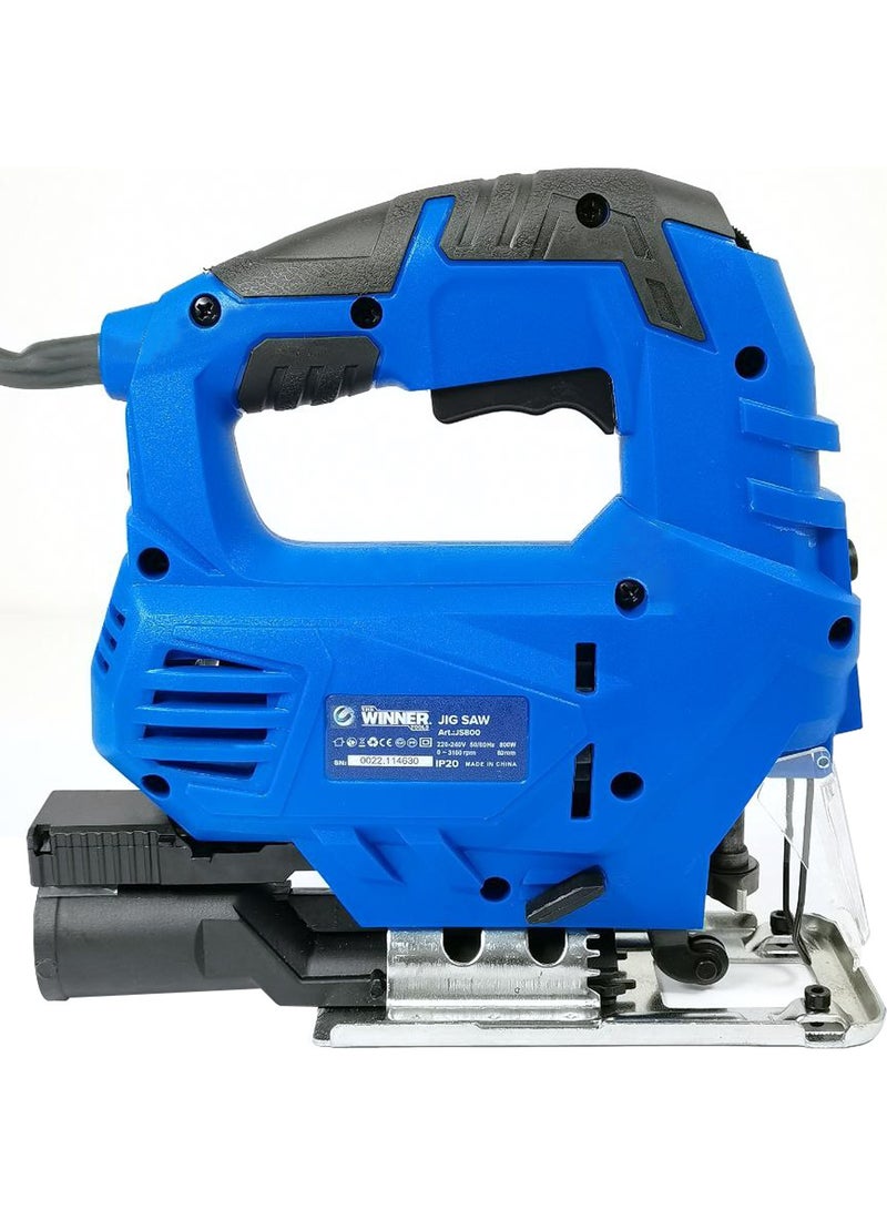 THE WINNER TOOLS Jigsaw 800W metal, plastic, ceramic, tile, wood Cutting Tool - The Winner Tools  JS 800 - Blue and Black - Image 2