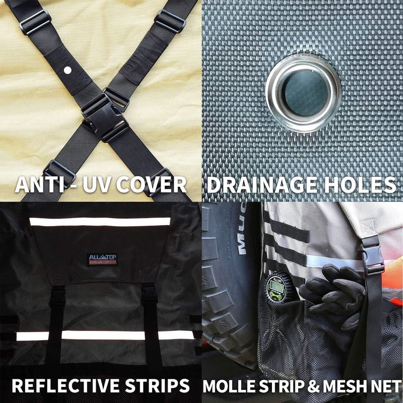 ALL-TOP Spare Tire Trash Bag, Heavy Duty Truck Tailgate Trash Bag, Cargo Storage Bag for Jeep, Truck, SUV or Car, Fit up to 40'' Tire (Gobi Tan) - Image 4