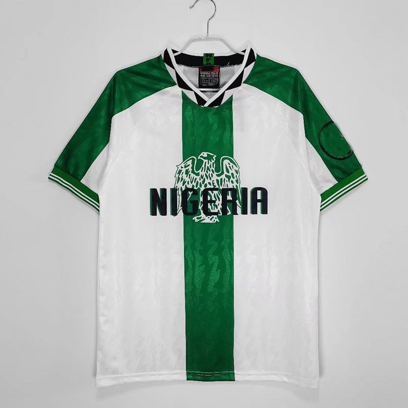 1996 Nigeria Home Away Retro Soccer Jersey No.10 Away game  - Image 1
