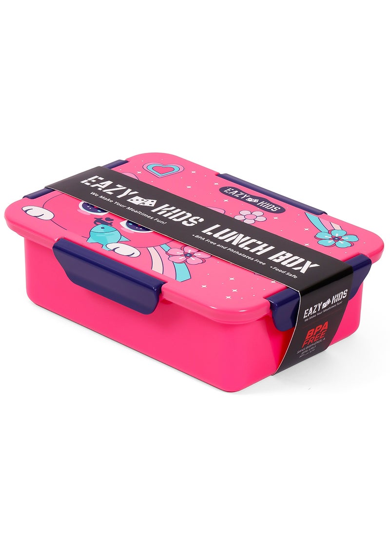 Eazy Kids 1, 2, 3, 4 Compartment Convertible Bento Lunch Box Cat - Pink 850Ml  - Image 3