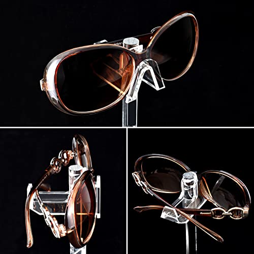 MOOCA 2 Piece Set Premium Acrylic Eyewear Display Stand, Sunglasses Rack, Glasses Organizer, Sunglasses Holder, Optical Frame Stand, Ski Goggles Display, 2 Frames for Each Holder - Image 3