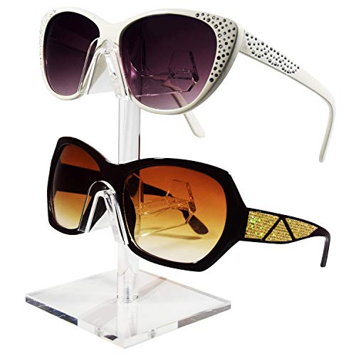 MOOCA 2 Piece Set Premium Acrylic Eyewear Display Stand, Sunglasses Rack, Glasses Organizer, Sunglasses Holder, Optical Frame Stand, Ski Goggles Display, 2 Frames for Each Holder - Image 5