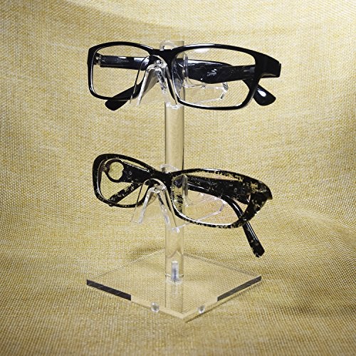 MOOCA 2 Piece Set Premium Acrylic Eyewear Display Stand, Sunglasses Rack, Glasses Organizer, Sunglasses Holder, Optical Frame Stand, Ski Goggles Display, 2 Frames for Each Holder - Image 4