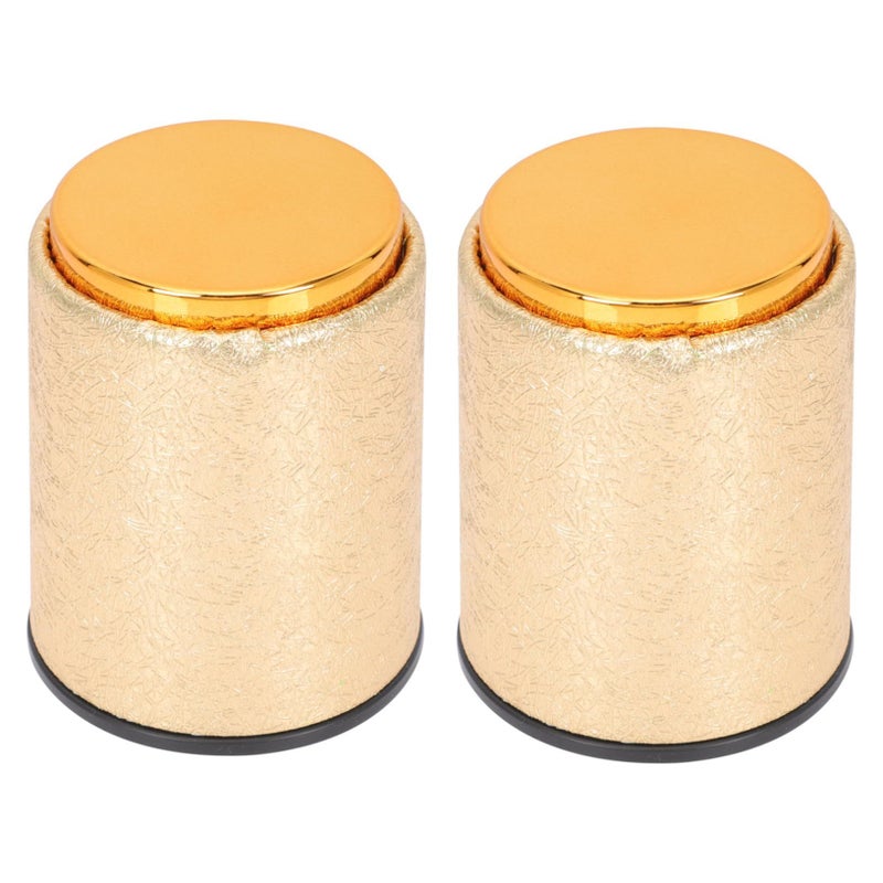 Professional PU Dice Cups Set 2 Piece Felt Lining Quiet Play for Party Bar Games - Image 2