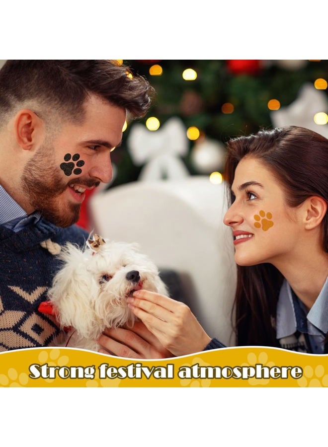 Jutom 20 ورقة 240 قطعة ملصق تاتو مؤقت على شكل كف الكلب ملصقات تاتو على الجسم لكف الكلب للنساء والفتيات ملحقات الوجه والجسم (أسلوب كف الكلب) - Image 4