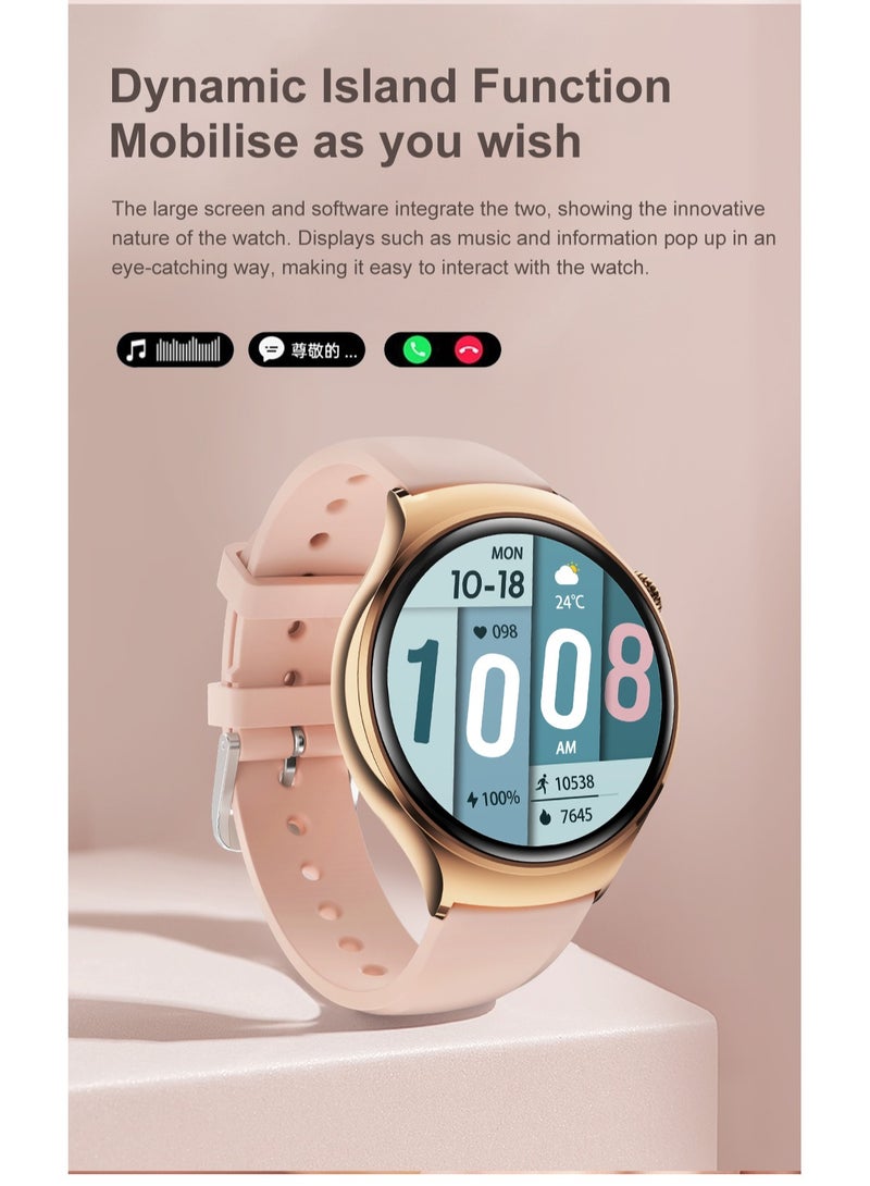 GULFLINK High Quality M11 Smart Watch 1.27 Inch HD Screen 100+ Sports Modes All Day Heart Rate Monitoring Smartwatch For Women- Pink - Image 3