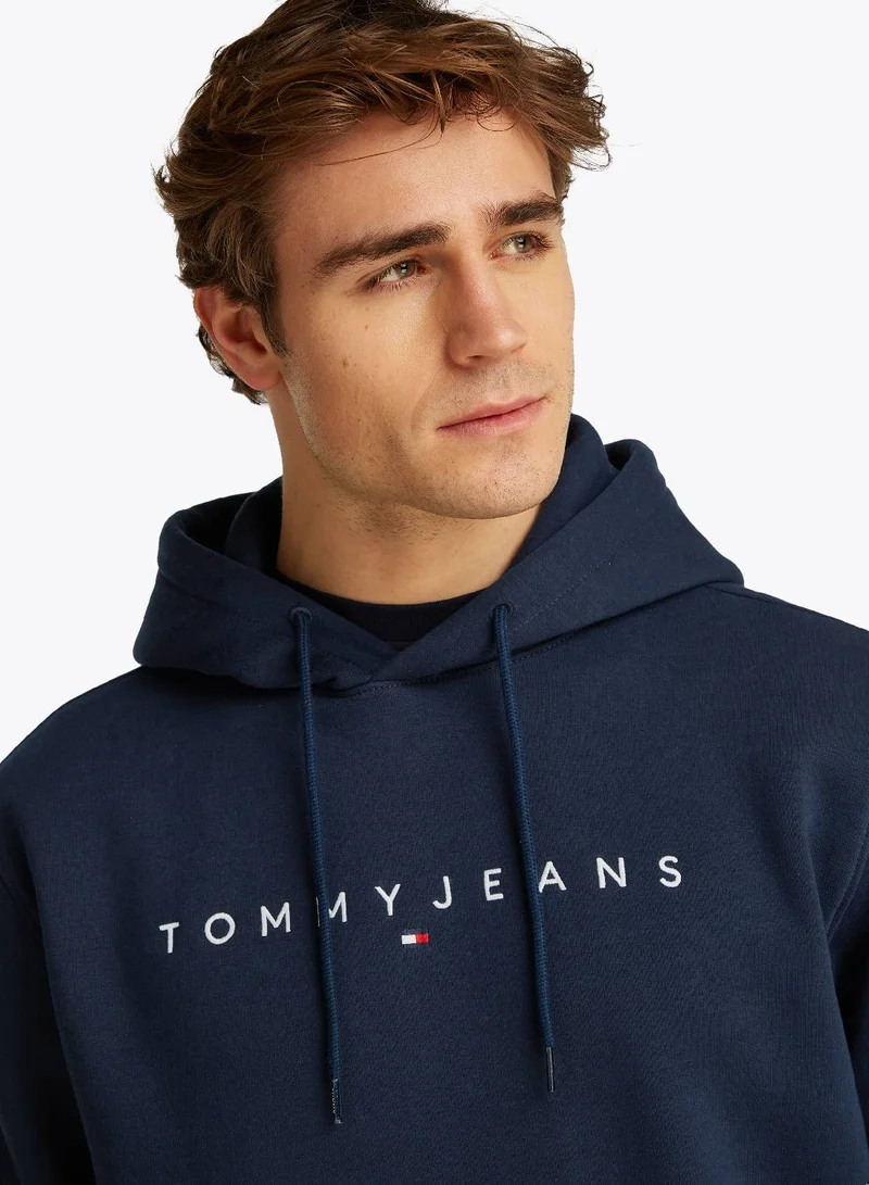 TOMMY JEANS Linear Logo Embroidery Kangaroo Pocket Hoody