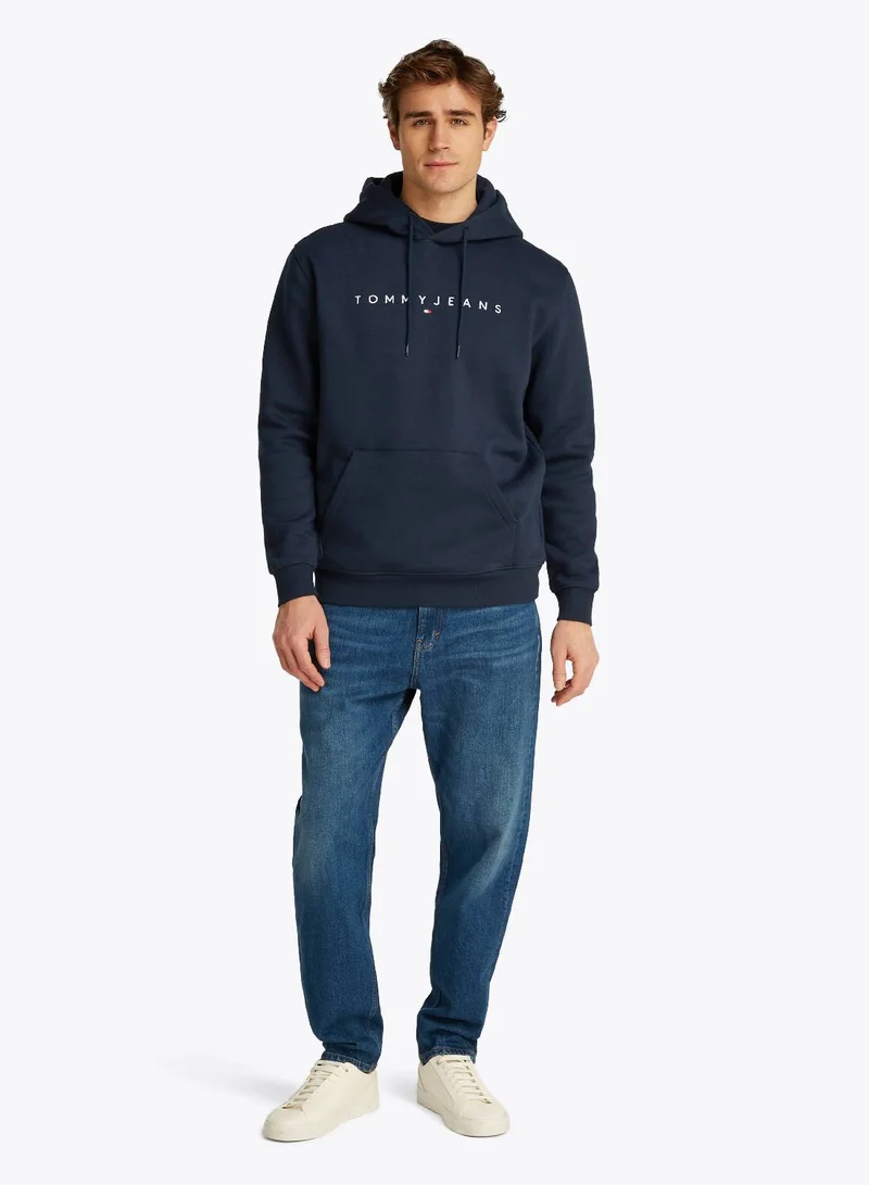 TOMMY JEANS Linear Logo Embroidery Kangaroo Pocket Hoody