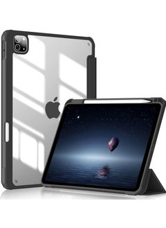 LCYLJGY Case Cover For Apple iPad Pro 11 inch (2022/2021/2020/2018) Generation with Pencil Holder, [Support Apple Pencil Charging and Touch ID], Clear Transparent Case with Auto Wake/Sleep  - Image 1