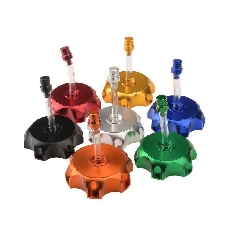 CNC Aluminum Racing Gas Tank Cap With Vent Cap For ATV Dirt Bike Motorcycles Universal 50mm Silvery - Image 2