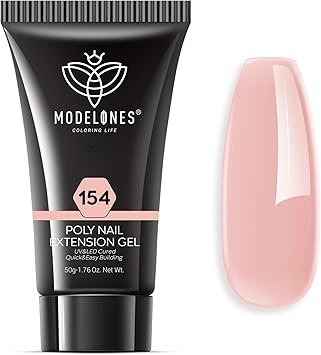 Modelones Poly Nail Gel Builder 50ML 176oz Light Apricot Color Nail Extension Gel Enhancement Nail Thickening Acrylic Extension Trial Professional Technician Tool - Image 1