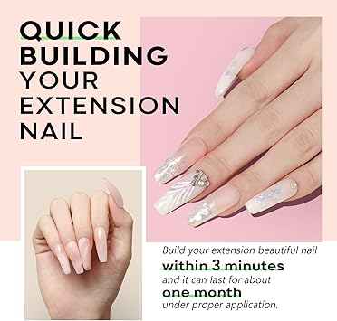 Modelones Poly Nail Gel Builder 50ML 176oz Light Apricot Color Nail Extension Gel Enhancement Nail Thickening Acrylic Extension Trial Professional Technician Tool - Image 2