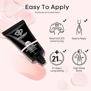 Modelones Poly Nail Gel Builder 50ML 176oz Light Apricot Color Nail Extension Gel Enhancement Nail Thickening Acrylic Extension Trial Professional Technician Tool - Image 3