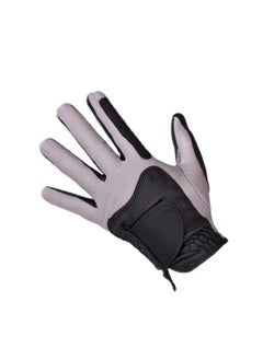 Thoraya Golf Left Hand Glove Polyester High Elasticity Breathable Washable Single Golf Glove for Men Women Black Grey L  - Image 2